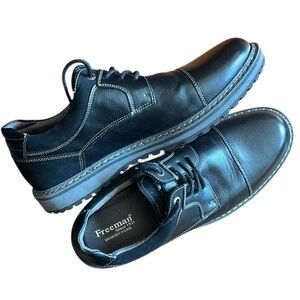 New Freeman Jason 1921 Tie Oxford Shoe Black  Versatile Stylish Memory Foam 8M